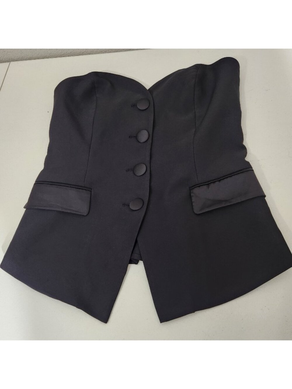Emerson Lang Women’s Strapless Black Corset Vest Medium Lightweight Stylish